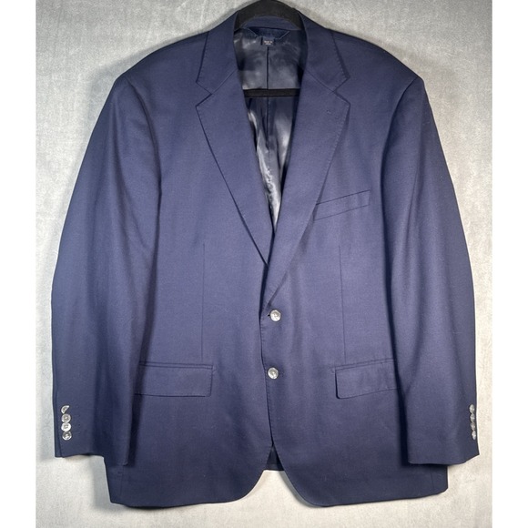 Men's Max Davoli Baroni Blue Suit Jacket Super 150'S 48‎ Reg